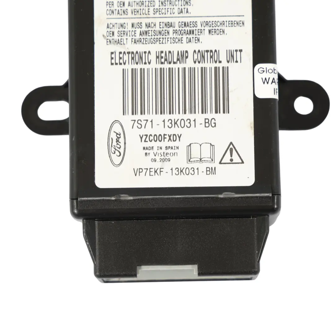 Ford Mondeo Mk4 Elektronisches Scheinwerfersteuergerät 7S7113K031BG - SKU 7S71-13K031-BG - Teilenummer  7S71-13K031-BG