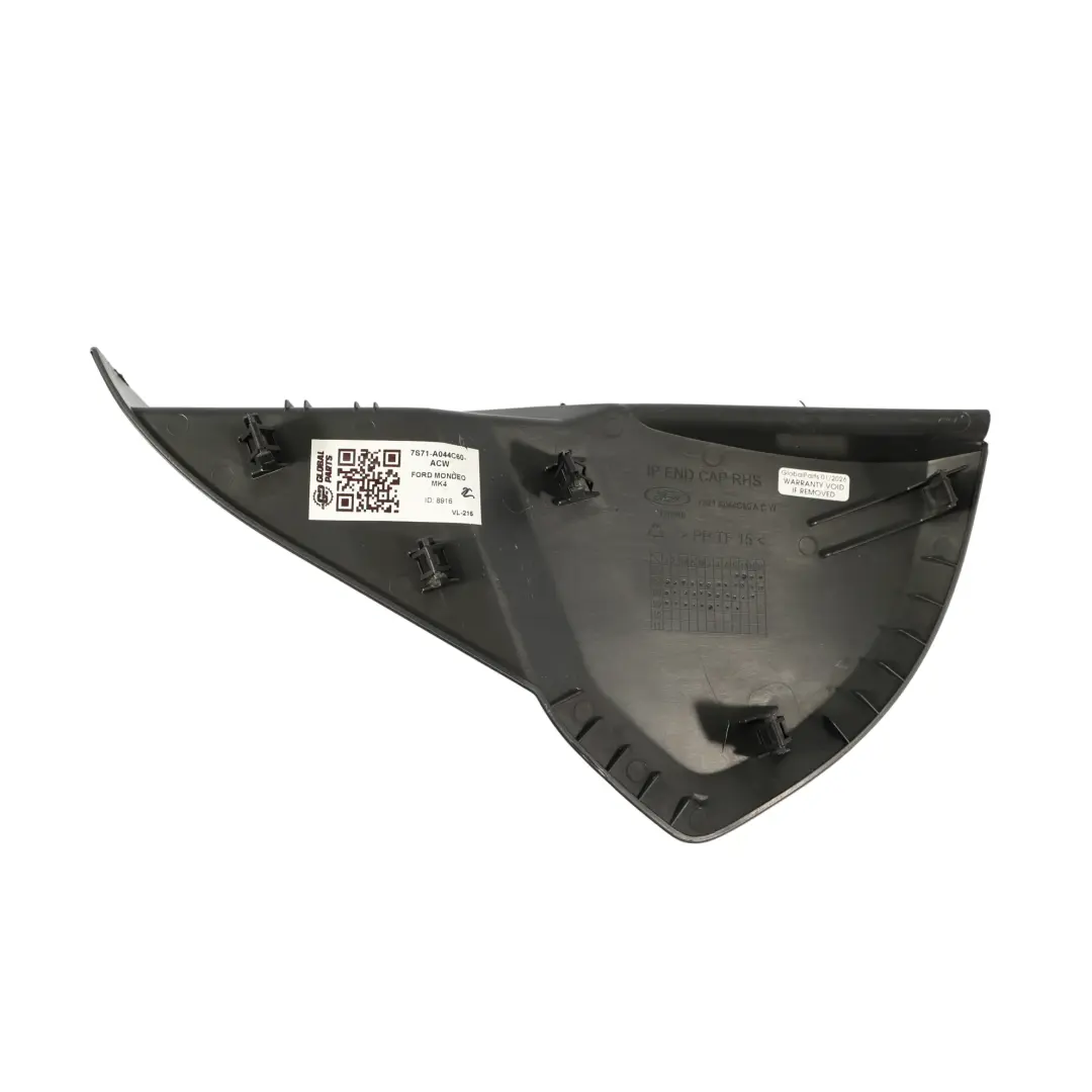 Ford Mondeo Mk4 Garniture D'Extrémité Droite Tableau Bord Avant - SKU 7S71-A044C60-ACW - Numéro de pièce 7S71-A044C60-ACW