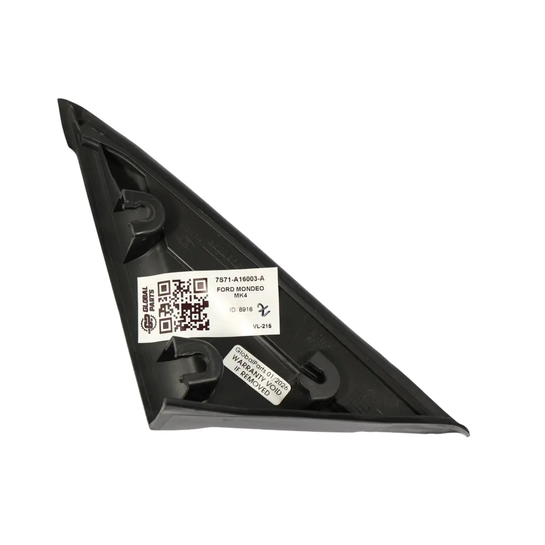Ford Mondeo Mk4 Moldura Cubierta Espejo Retrovisor Derecho Negro - SKU 7S71-A16003-A - Número de pieza 7S71-A16003-A