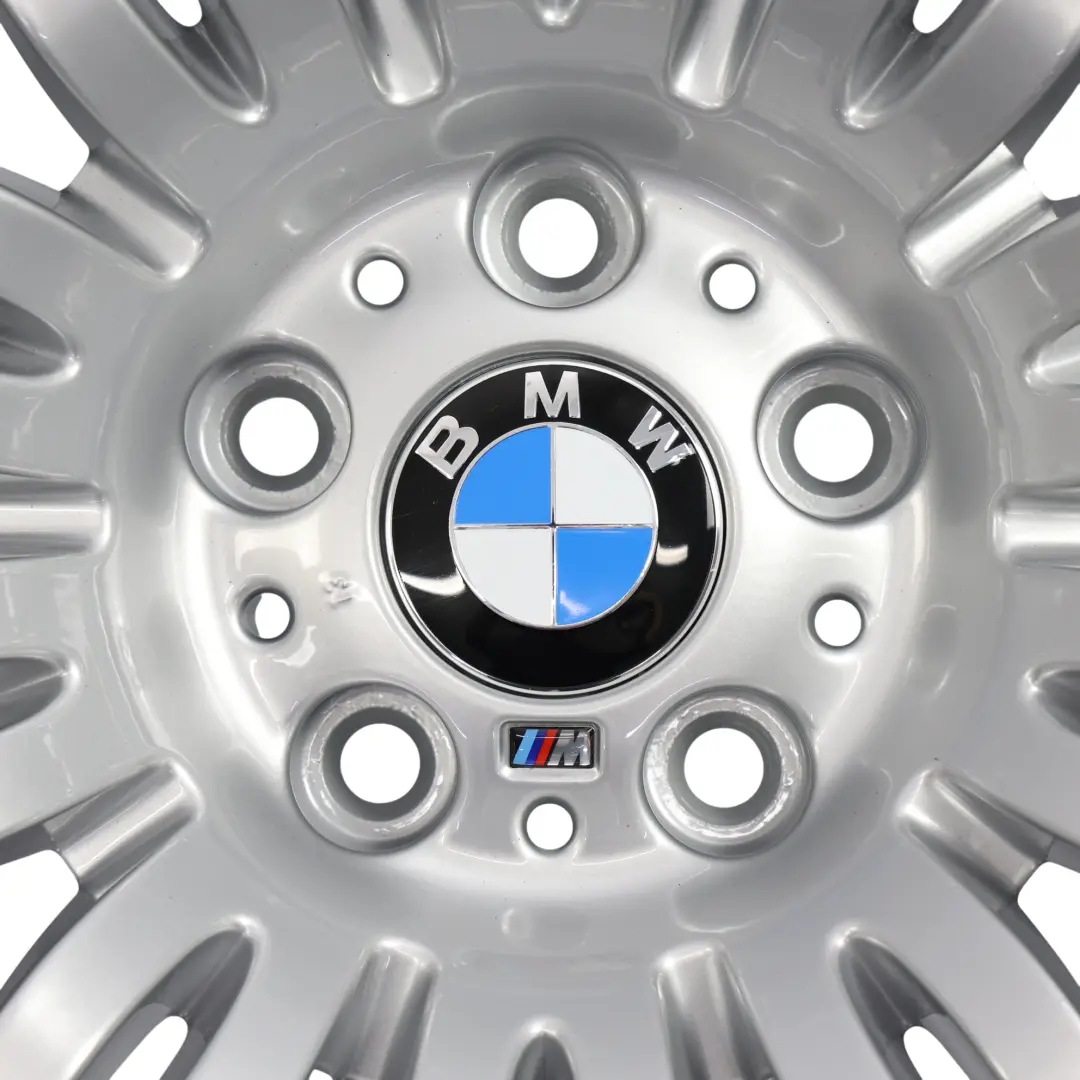 Alloy Wheel Rim Silver 19" 9,5J ET:32 M Double Spoke to BMW E60 E61 Rear with Part number 8036949 BMW E60 E61 Rear Alloy Wheel Rim Silver 19" 9,5J ET:32 M Double Spoke - SKU 8036949 - Part number 8036949