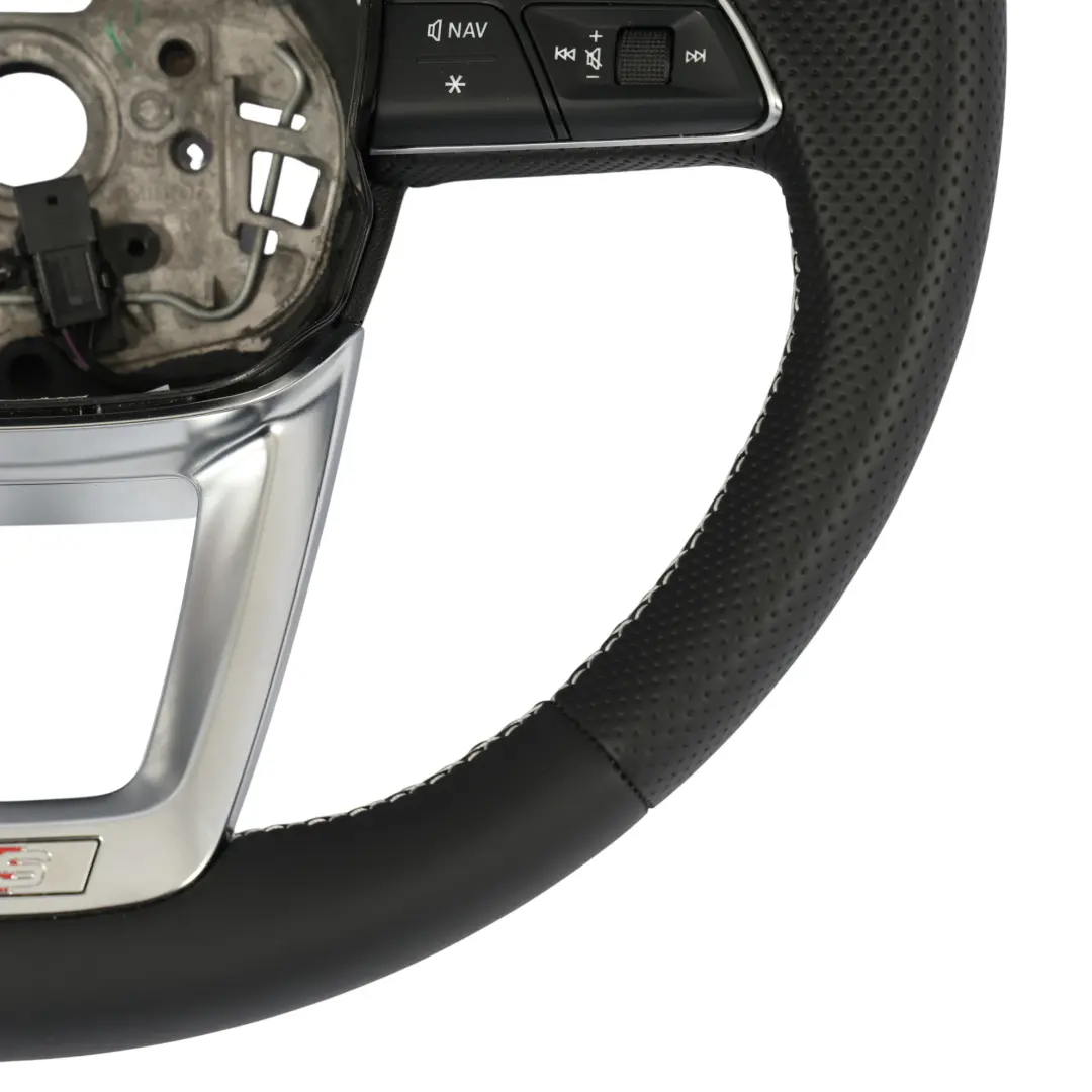 Steering Wheel S-Line NEW Black Leather Paddle Shift to Audi Q5 SQ5 FY with Part number 80A419091T Audi Q5 SQ5 FY Steering Wheel S-Line NEW Black Leather Paddle Shift - SKU 80A419091T-1 - Part number 80A419091T