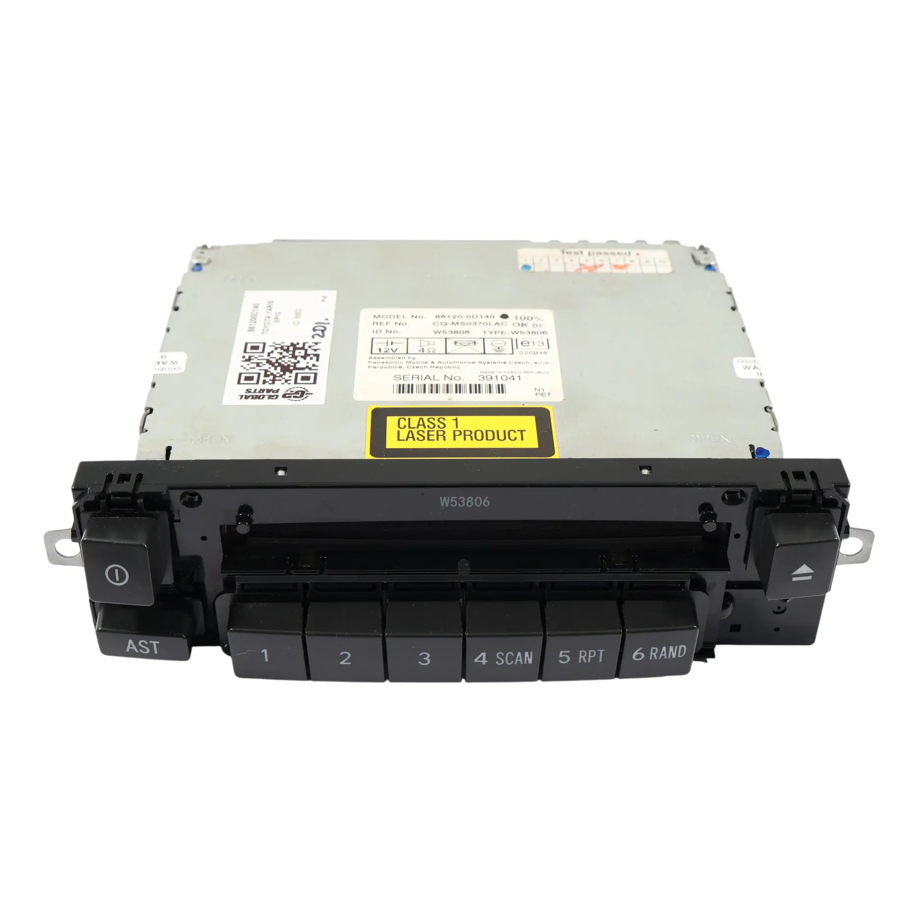 Toyota Yaris Mk1 Unidad Principal De Radio Con Casete 86120-0D140