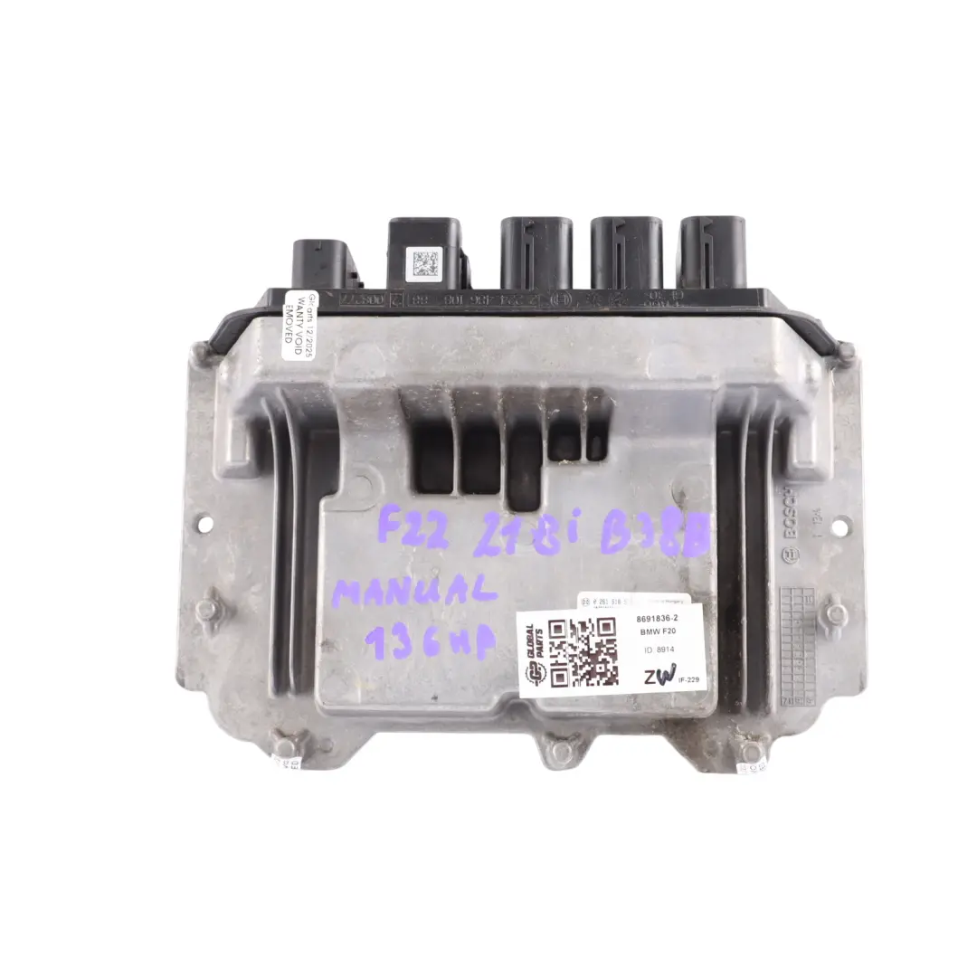 BMW F20 F30 LCI 118i 318i B38 136HP ECU Kit DME Key FEM Lock Manual - SKU 8691836-2 - Part number 8691836