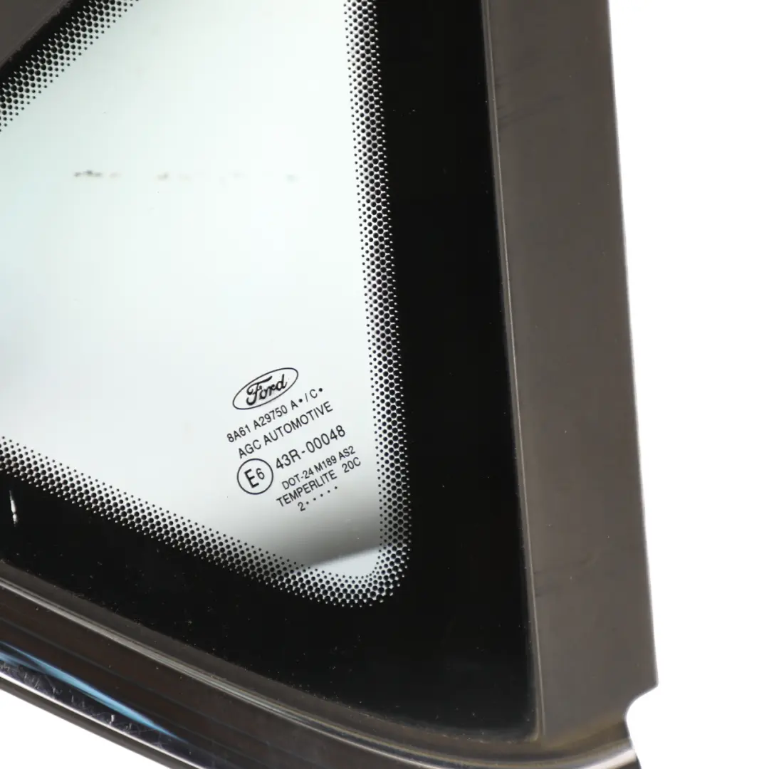 Quarter Glass Window Right O/S AS2 to Ford Fiesta Mk7 Rear with Part number 8A61-A29750-AC Ford Fiesta Mk7 Rear Quarter Glass Window Right O/S AS2 - SKU 8A61-A29750-AC - Part number 8A61-A29750-AC