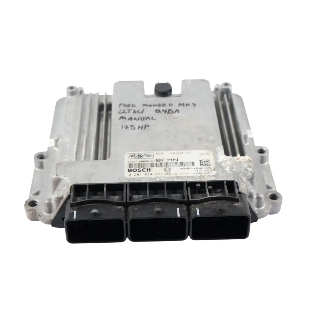 Mk4 2.2 TDCI 175HP Engine Control Unit ECU Manual to Ford Mondeo with Part number 8G91-12A650-EN Ford Mondeo Mk4 2.2 TDCI 175HP Engine Control Unit ECU Manual - SKU 8G91-12A650-EN - Part number 8G91-12A650-EN