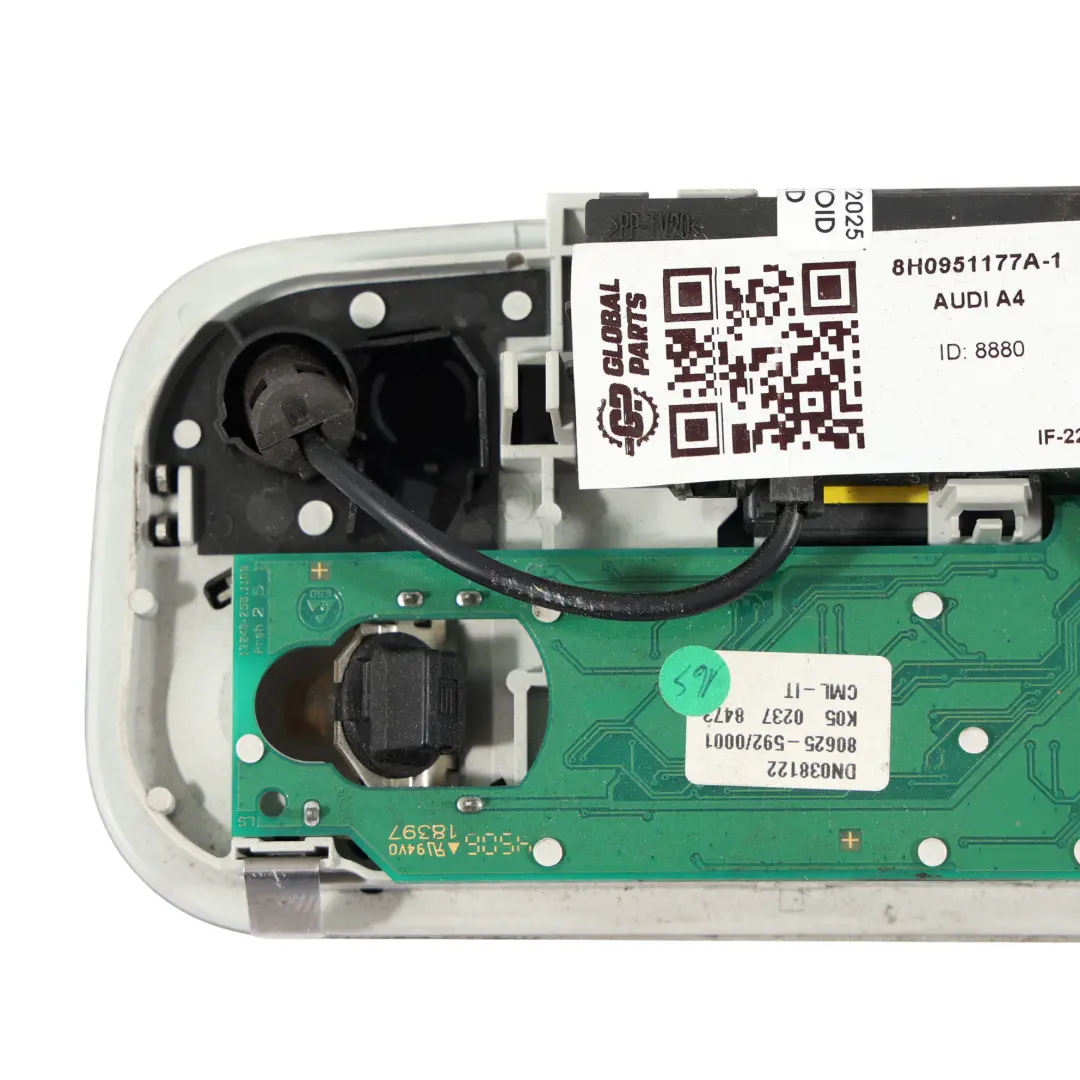 Lámpara Lectura Panel Interruptores De Luz Interior para Audi A4 B7 Cabrio con número de pieza 8H0951177A Audi A4 B7 Cabrio Lámpara Lectura Panel Interruptores De Luz Interior - SKU 8H0951177A-1 - Número de pieza 8H0951177A