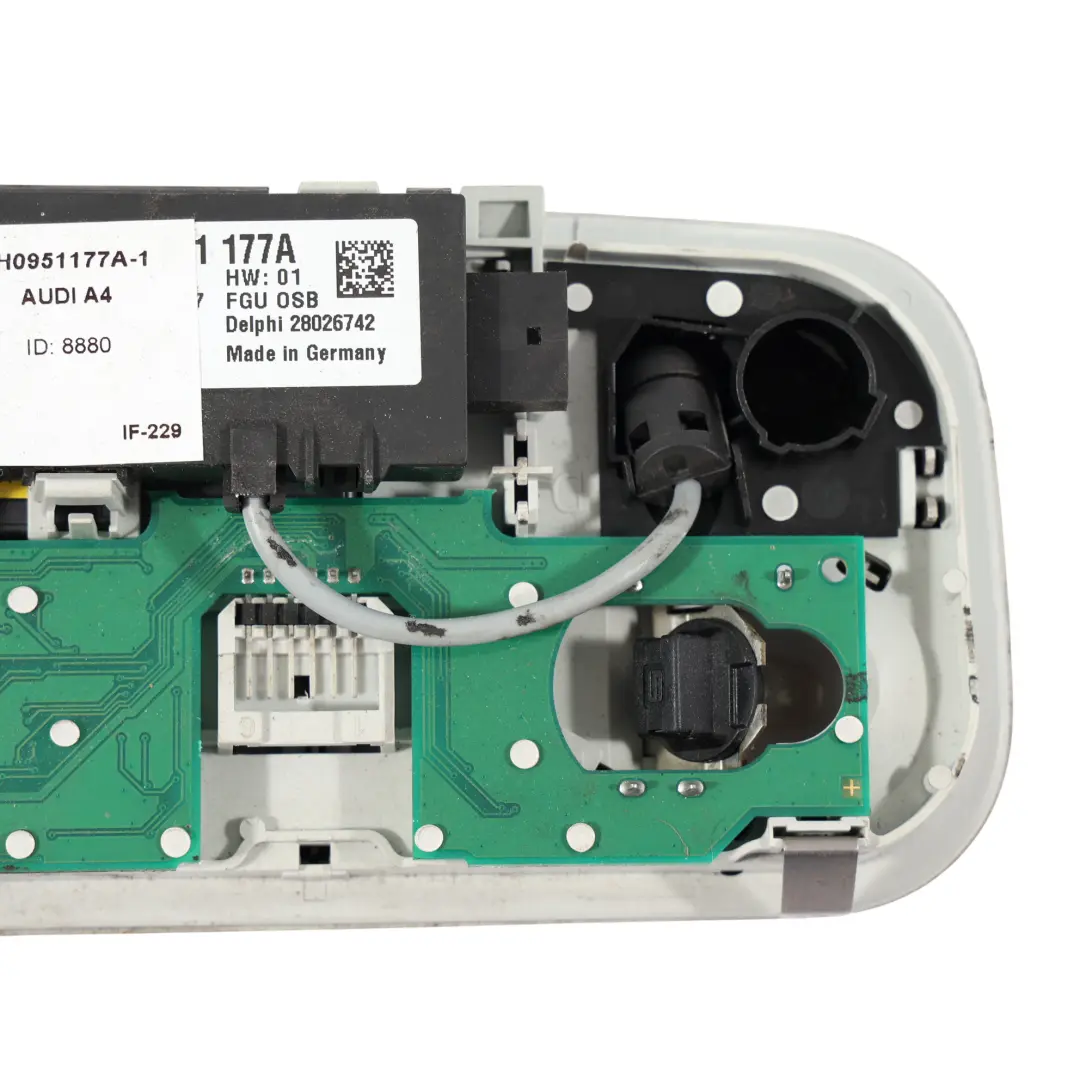 Audi A4 B7 Cabrio Leselampe Innen Beleuchtung Schalter Leiste - SKU 8H0951177A-1 - Teilenummer 8H0951177A