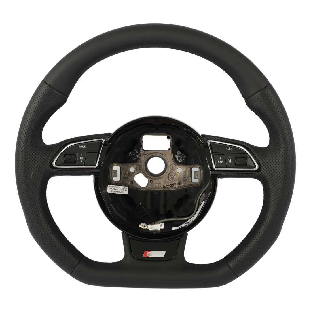 Audi A4 B8 A5 8T Volant S-Line NEUF En Cuir Noir À Méplat - SKU 8K0419091CN-3 - Numéro de pièce 8K0419091CN