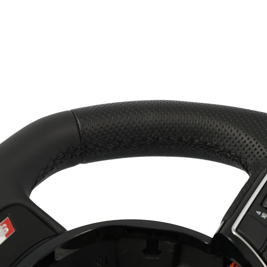 Audi A4 B8 A5 8T Volante S-Line NUOVO Pelle Nera Fondo Piatto - SKU 8K0419091CN-3 - Numero di parte 8K0419091CN