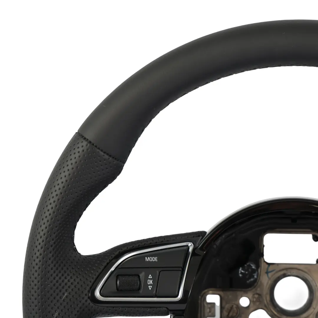 Audi A4 B8 A5 8T Steering Wheel S-Line NEW Black Leather Flat Bottom - SKU 8K0419091CN-3 - Part number 8K0419091CN