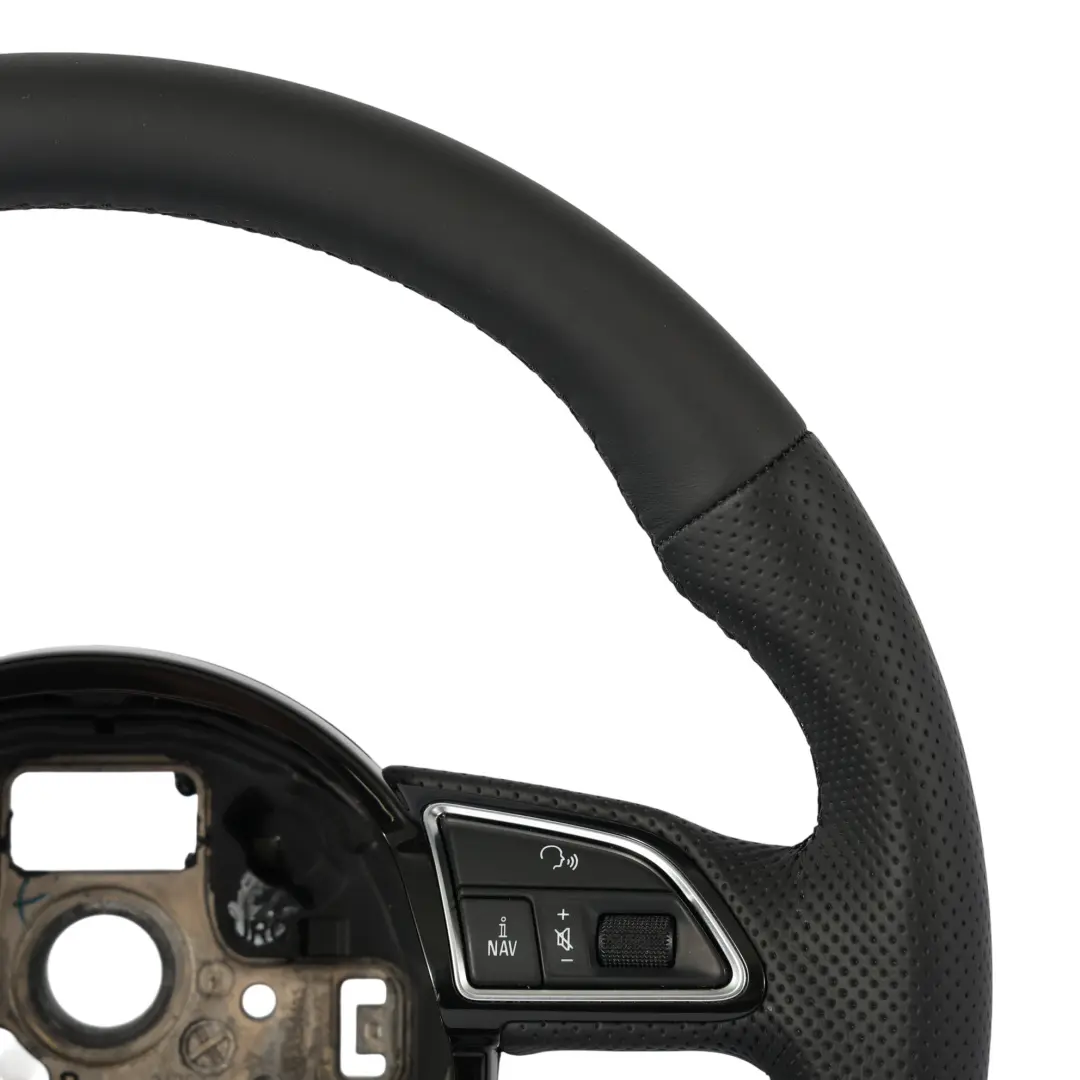 Steering Wheel S-Line NEW Black Leather Flat Bottom to Audi A4 B8 A5 8T with Part number 8K0419091CN Audi A4 B8 A5 8T Steering Wheel S-Line NEW Black Leather Flat Bottom - SKU 8K0419091CN-3 - Part number 8K0419091CN
