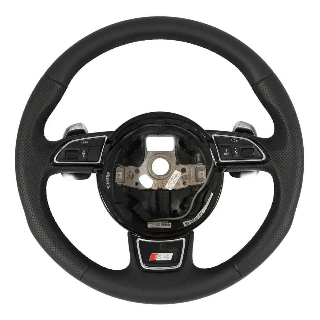 Audi A4 S4 B8 Kierownica NOWA Czarna Skóra Łopatki Multifunkcja - SKU 8K0419091DD-1 - Numer Części 8K0419091DD