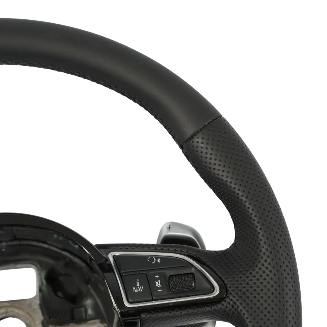 Audi A4 S4 B8 Steering Wheel NEW Black Leather Paddle Shift - SKU 8K0419091DD-1 - Part number 8K0419091DD