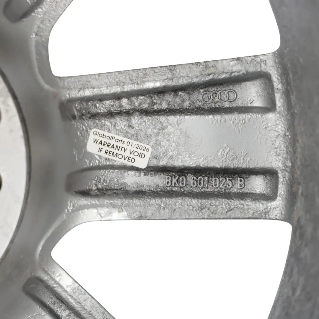 Audi A4 B8 A5 8T Silver Wheel Alloy Rim 17" ET:45 7,5J 8K0601025B - SKU 8K0601025B-2 - Part number 8K0601025B-2