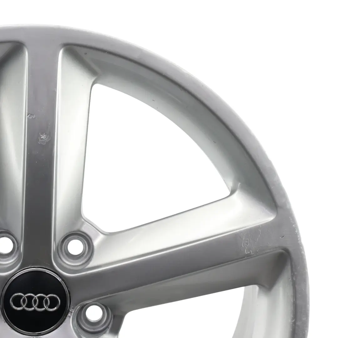 Audi A4 B8 8K Silver Wheel Alloy Rim 18" ET:47 8J Star Spoke - SKU 8K0601025Q-1 - Part number 8K0601025Q