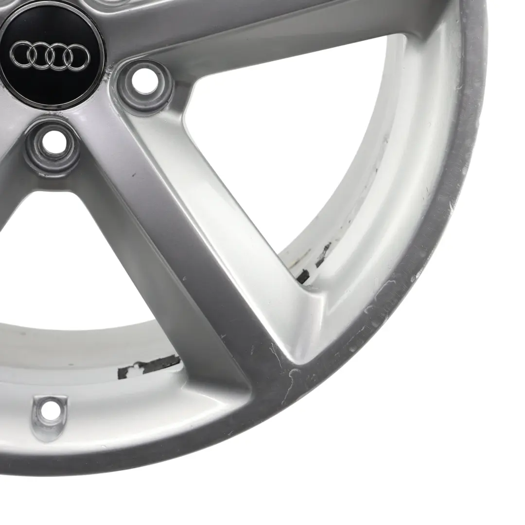 Audi A4 B8 8K Srebrna Felga Aluminiowa 18" ET:47 8J Star Spoke - SKU 8K0601025Q-1 - Numer Części 8K0601025Q