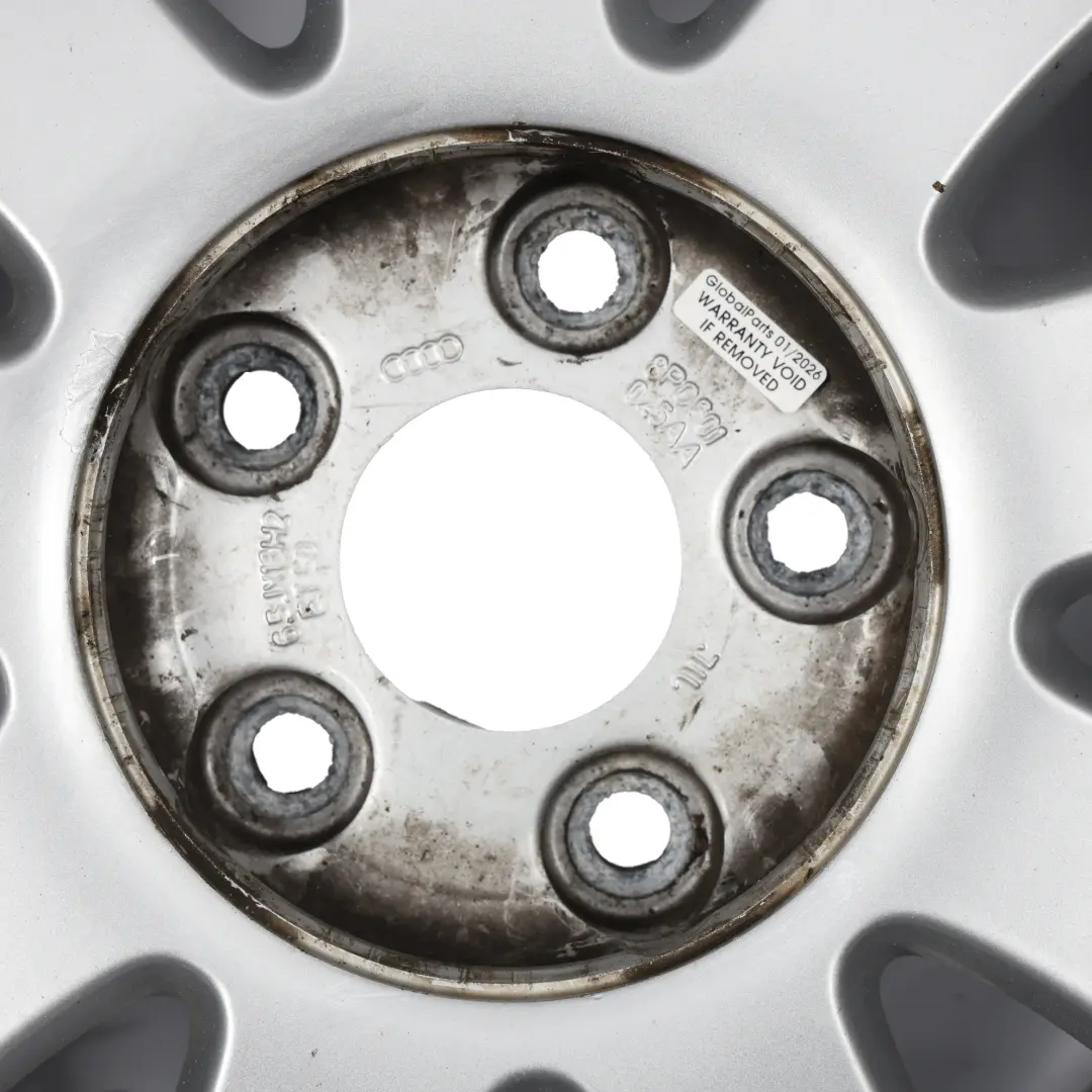 Audi A3 8P Srebrna Felga Aluminiowa 16" 6,5J ET:50 9-Ramienna - SKU 8P0601025AA-2 - Numer Części 8P0601025AA