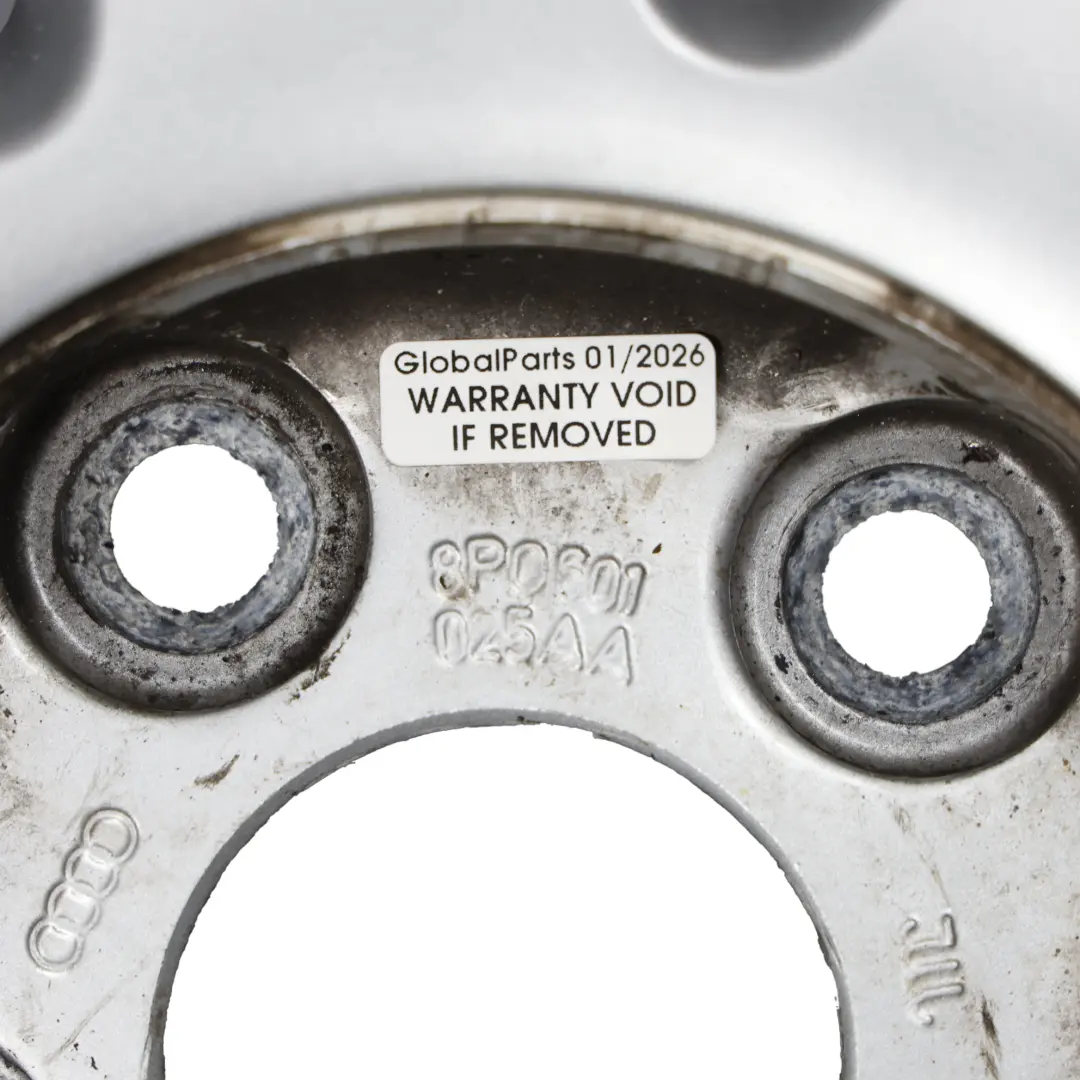 Audi A3 8P Silver Cerchio In Lega 16" 6,5J ET:50 A 9 Razze - SKU 8P0601025AA-2 - Numero di parte 8P0601025AA