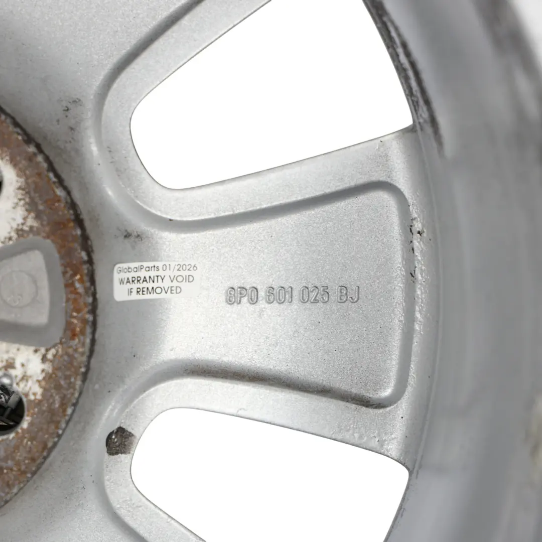 Jante Alliage Argent 16" 6,5J ET:50 pour Audi A3 8P à propos du numéro de pièce 8P0601025BJ Audi A3 8P Jante Alliage Argent 16" 6,5J ET:50 - SKU 8P0601025BJ-1 - Numéro de pièce 8P0601025BJ