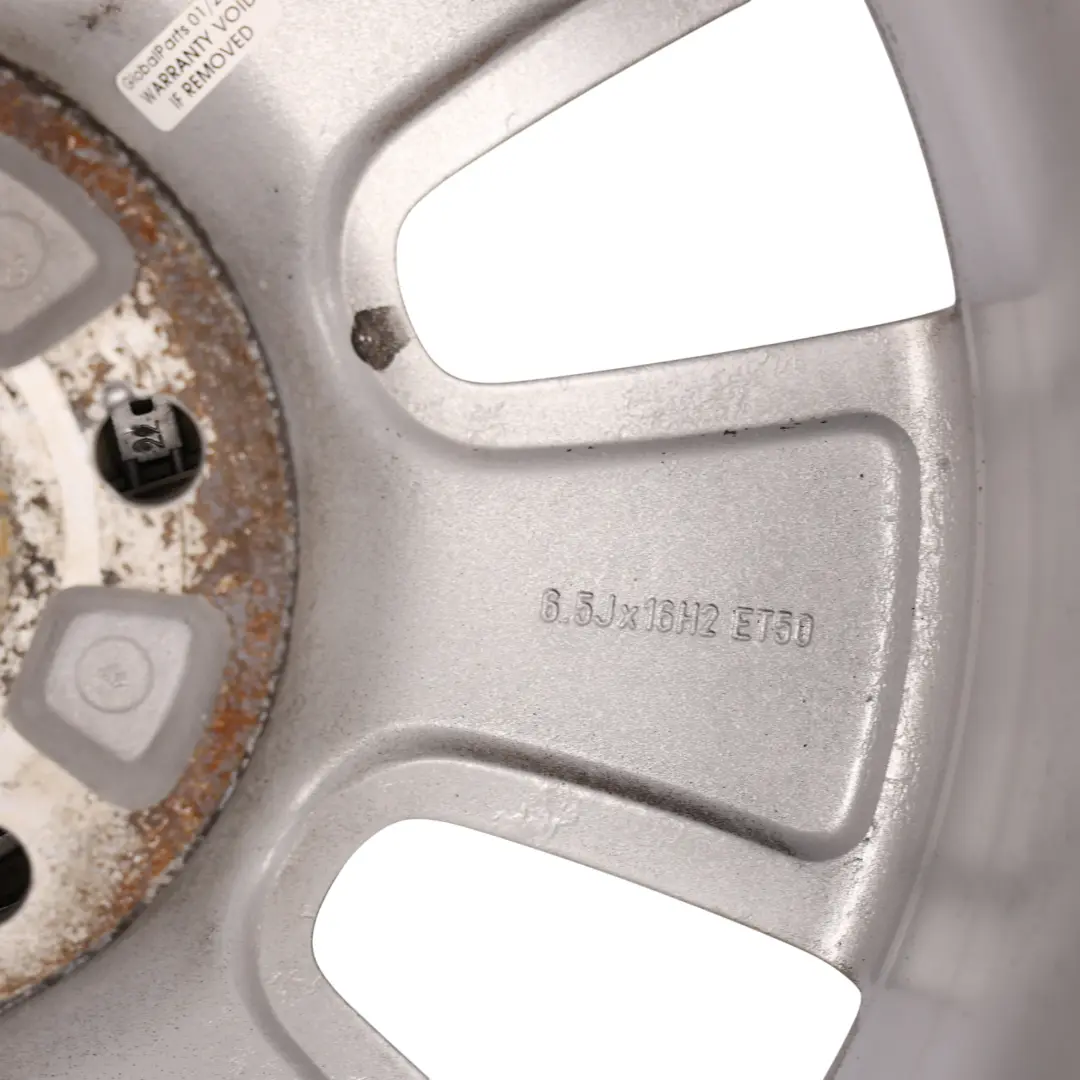 Audi A3 8P Felga Aluminiowa Srebrna 16" 6,5J ET:50 - SKU 8P0601025BJ-1 - Numer Części 8P0601025BJ