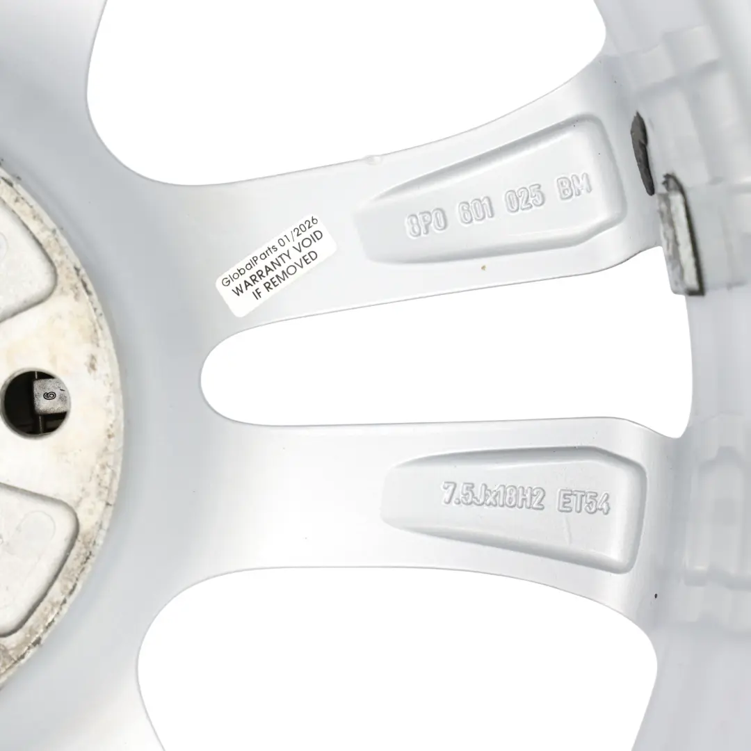 Alloy Rim 18" 7.5J ET:54 to Audi A3 S3 8P Silver Wheel with Part number 8P0601025BM Audi A3 S3 8P Silver Wheel Alloy Rim 18" 7.5J ET:54 - SKU 8P0601025BM-3 - Part number 8P0601025BM