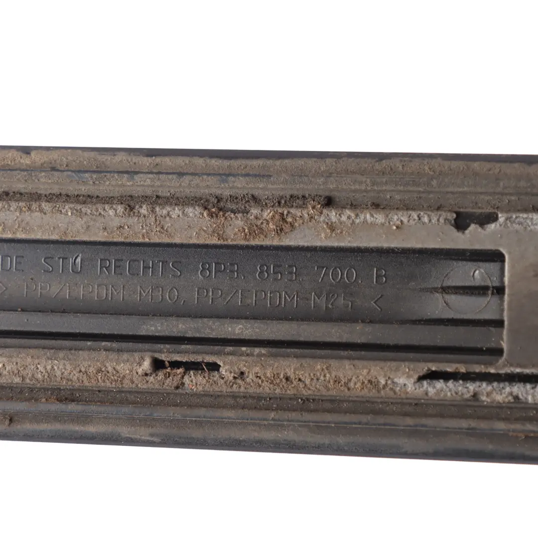 Audi A3 8P 3D Rear Side Panel Cover Trim Strip Right O/S Brilliant Black - Y9B - SKU 8P3853700B-BBL - Part number 8P3853700B