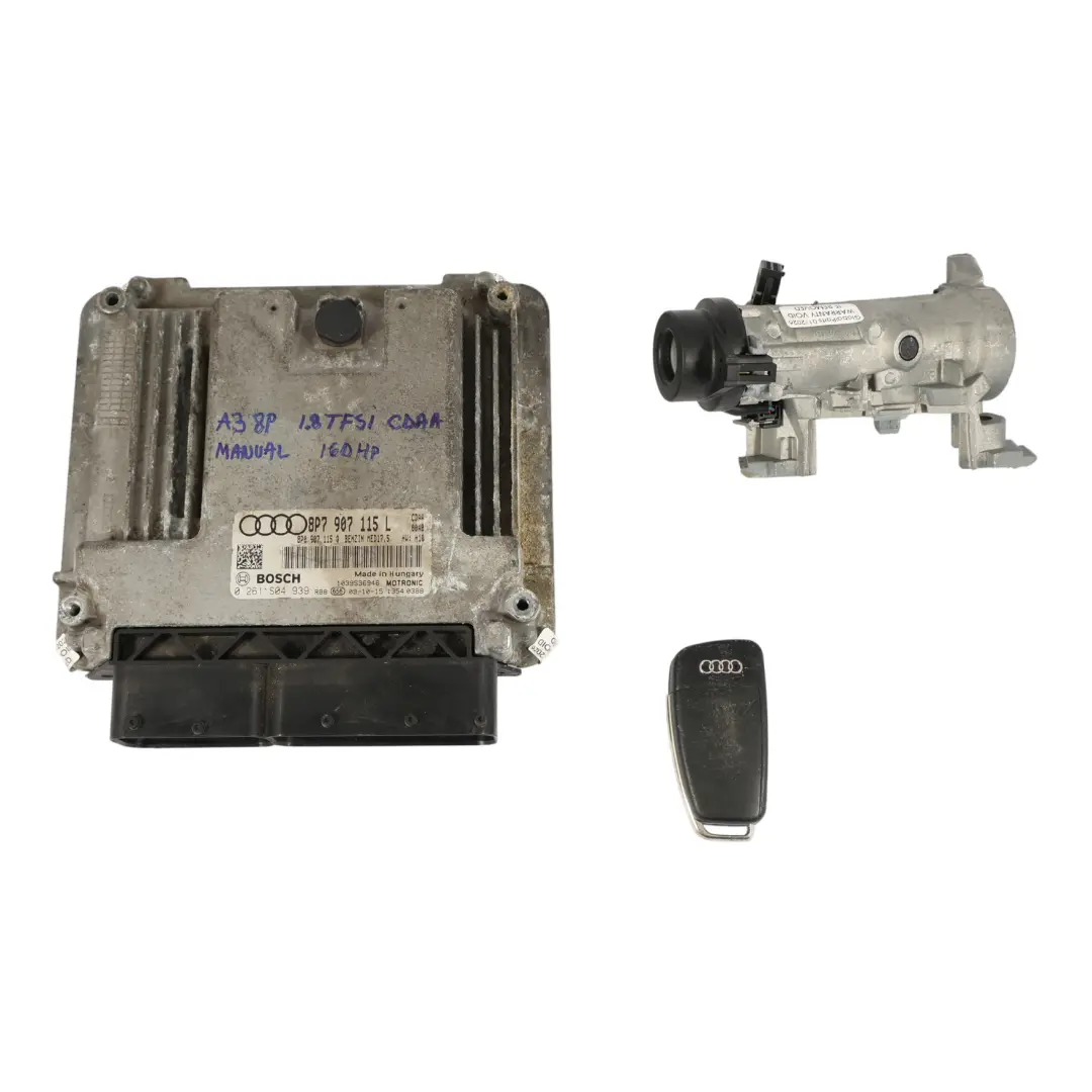CDAA 160HP Motor ECU Kit Accensione Chiave Manual per Audi A3 8P 1.8 TFSI con numero di parte 8P7907115L Audi A3 8P 1.8 TFSI CDAA 160HP Motor ECU Kit Accensione Chiave Manual - SKU 8P7907115L-1 - Numero di parte 8P7907115L