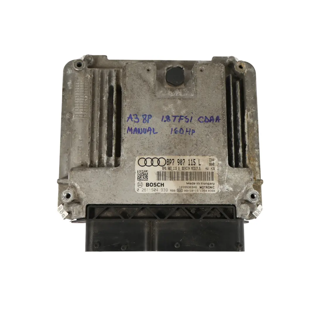 Audi A3 8P 1.8 TFSI CDAA 160HP Motor ECU Kit Accensione Chiave Manual - SKU 8P7907115L-1 - Numero di parte 8P7907115L