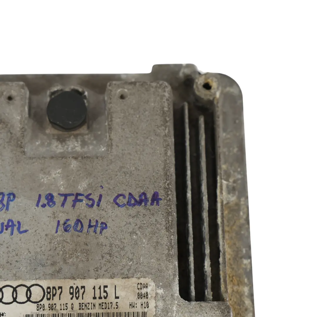 Audi A3 8P 1.8 TFSI CDAA 160HP Engine ECU Kit Ignition + Key Manual - SKU 8P7907115L-1 - Part number 8P7907115L