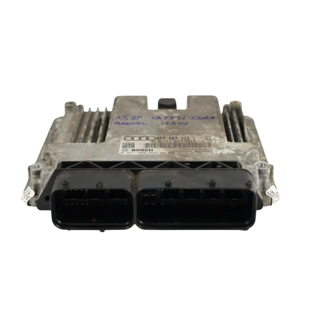 CDAA 160HP Engine ECU Kit Ignition + Key Manual to Audi A3 8P 1.8 TFSI with Part number 8P7907115L Audi A3 8P 1.8 TFSI CDAA 160HP Engine ECU Kit Ignition + Key Manual - SKU 8P7907115L-1 - Part number 8P7907115L