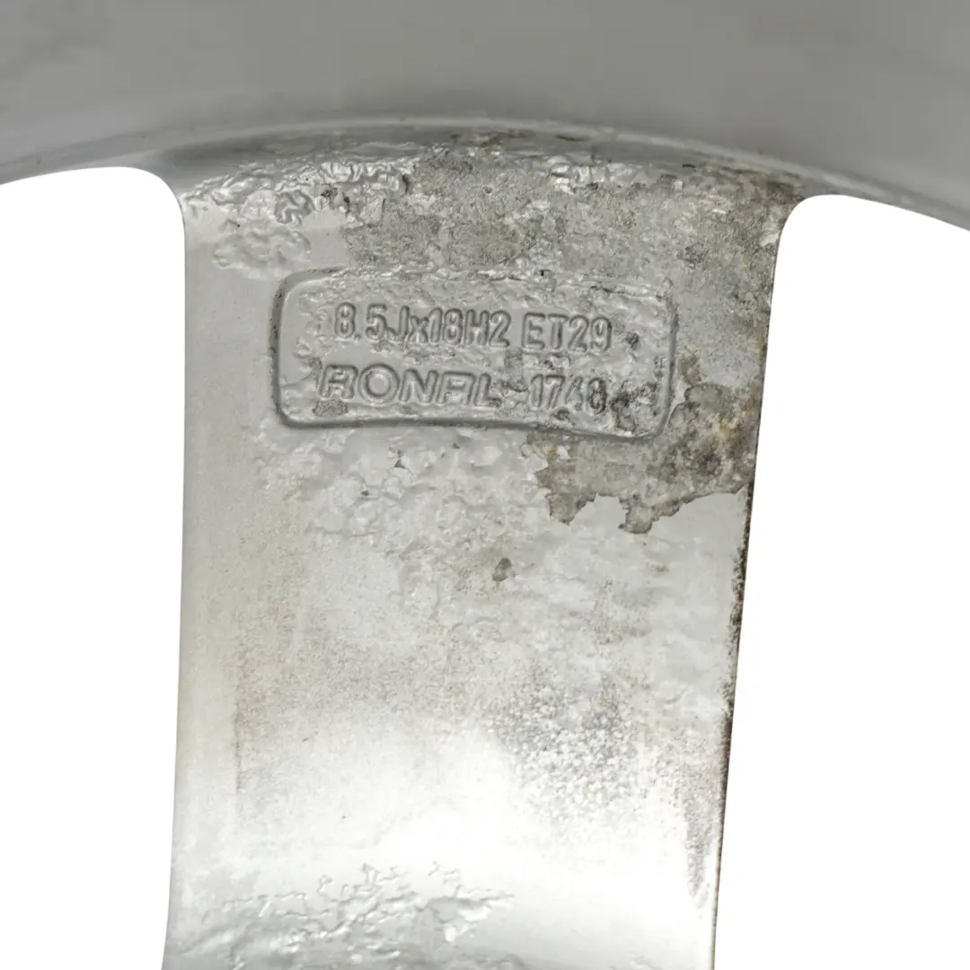 Audi A5 8T Argento Cerchio Lega 18" 8.5J ET:29 Star Spoke - SKU 8T0601025CG-1 - Numero di parte 8T0601025CG