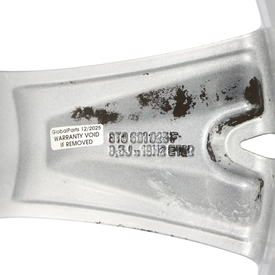Audi A5 8T 19" 8.5J ET:32 Srebrna Felga Aluminiowa - SKU 8T0601025F-2 - Numer Części 8T0601025F