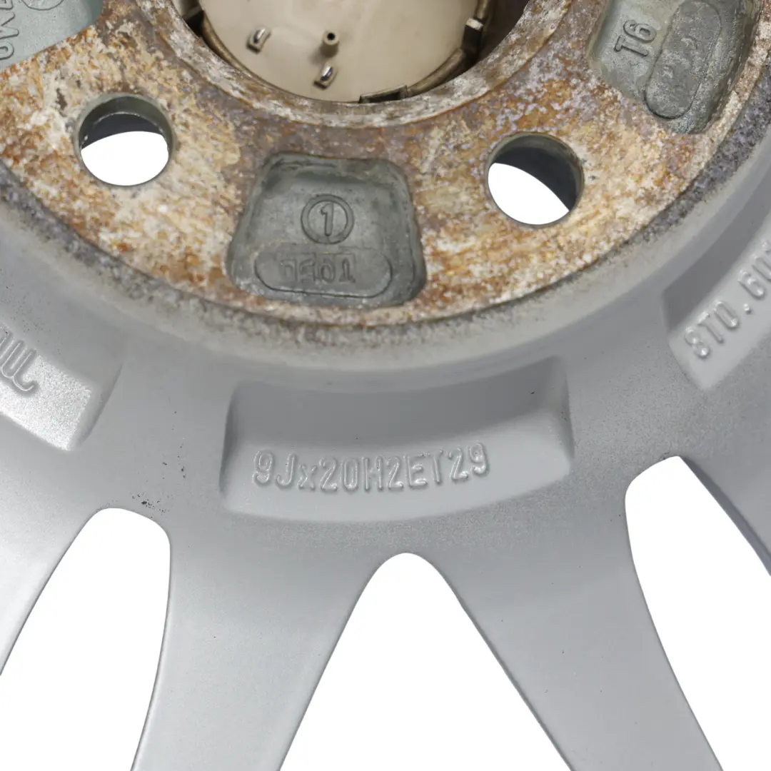 Alloy Rim 20" 9J ET:29 to Audi A5 8T Silver Wheel with Part number 8T0601025N Audi A5 8T Silver Wheel Alloy Rim 20" 9J ET:29 - SKU 8T0601025N-6 - Part number 8T0601025N