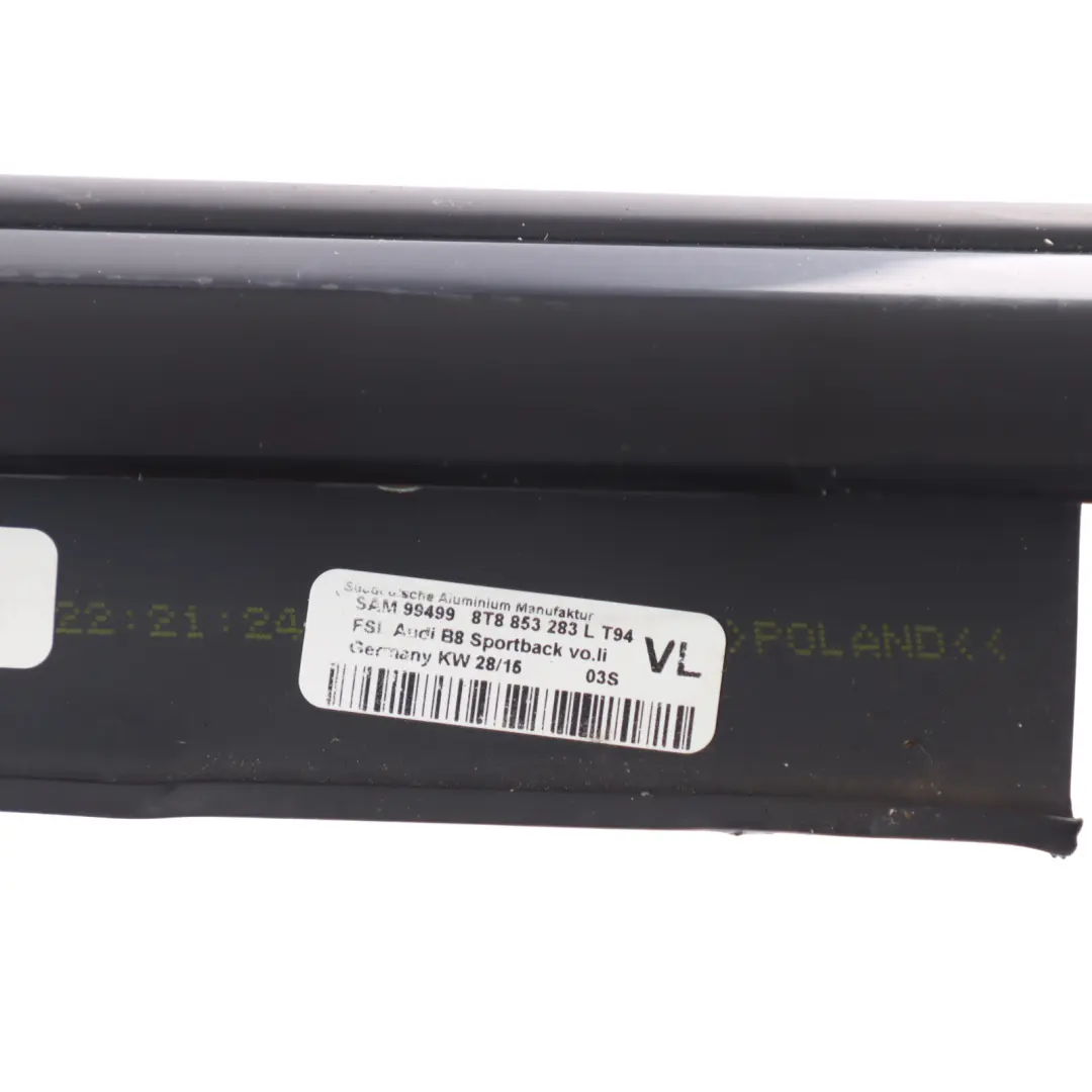 Burlete Ventanilla Puerta Delantero Izquierdo para Audi A5 8T con número de pieza 8T8853283L Audi A5 8T Burlete Ventanilla Puerta Delantero Izquierdo - SKU 8T8853283L - Número de pieza 8T8853283L