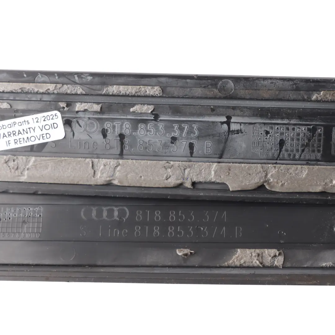 Audi S5 8T Sportback Door Plate Entrance Cover Trim S5 Set Kit X4 - SKU 8T8853373A - Part number 8T8853373A