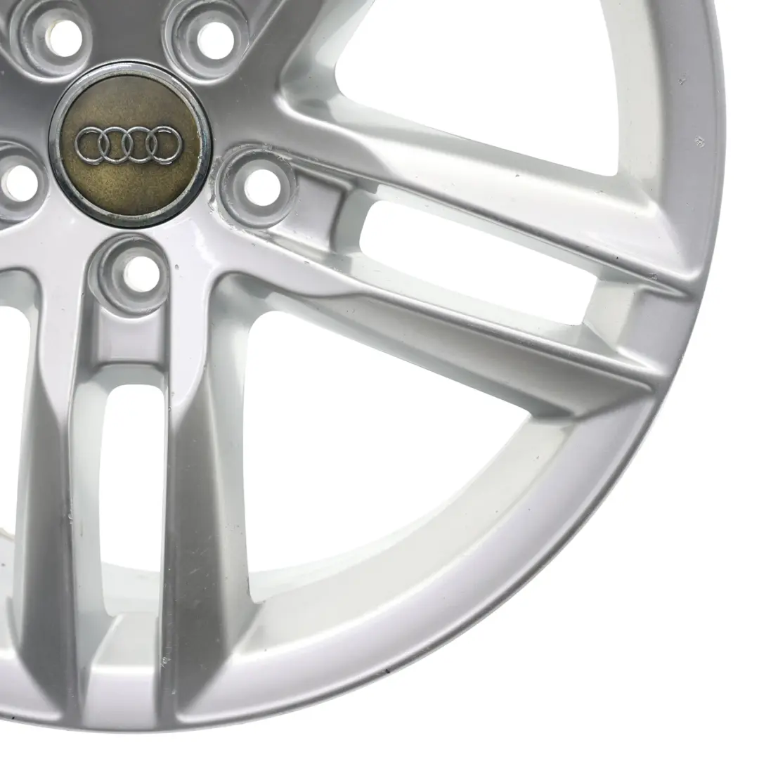Audi Q3 8U Silver Wheel Alloy Rim 18" 7J ET:43 Double Star Spoke - SKU 8U0601025AA-1 - Part number 8U0601025AA