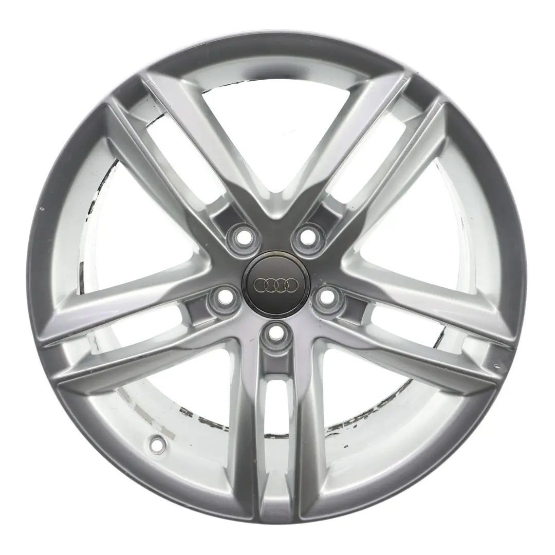Audi Q3 8U Silberne Alufelge 18" 7J ET:43 Doppelsternspeiche - SKU 8U0601025AA-2 - Teilenummer 8U0601025AA