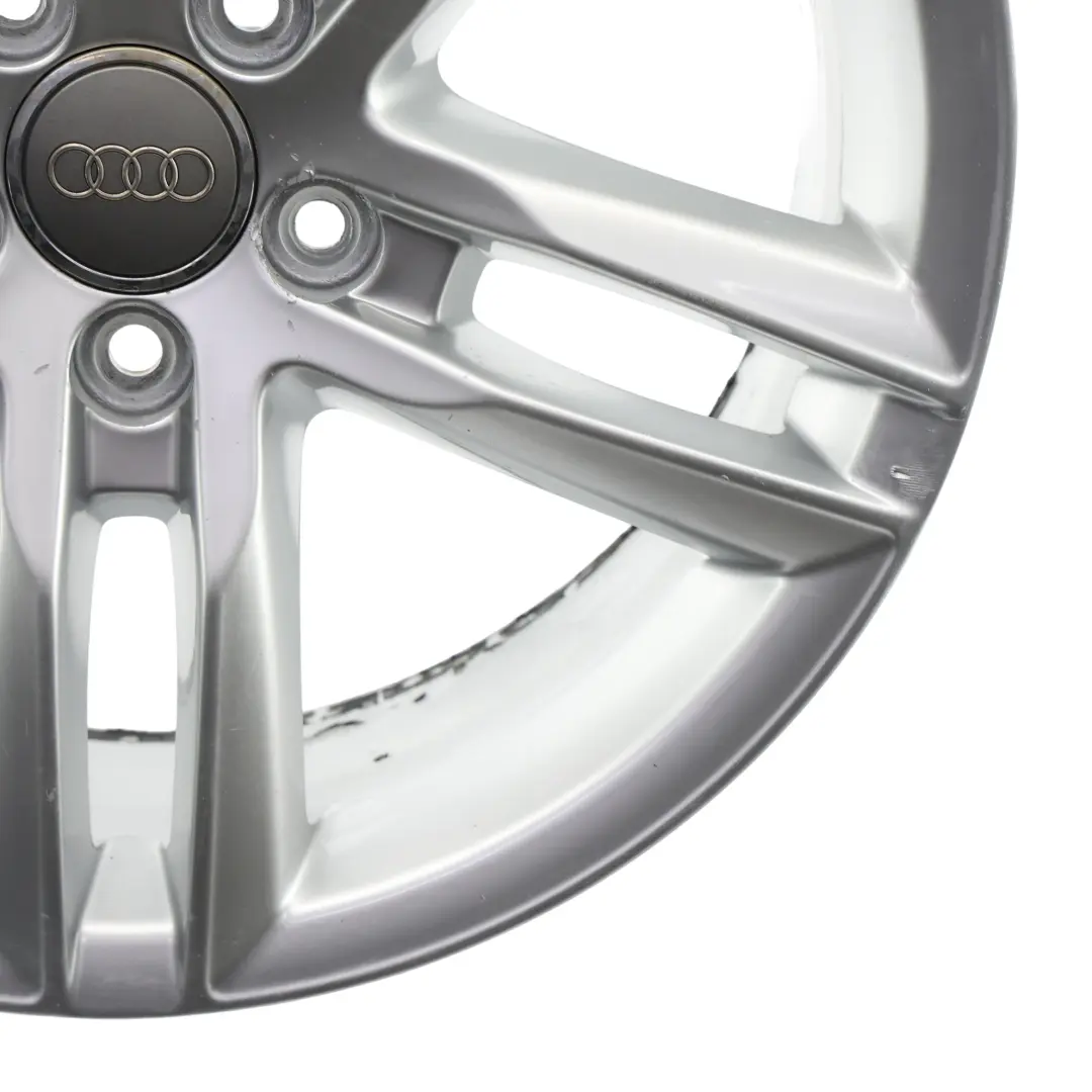 Audi Q3 8U Silver Wheel Alloy Rim 18" 7J ET:43 Double Star Spoke - SKU 8U0601025AA-2 - Part number 8U0601025AA