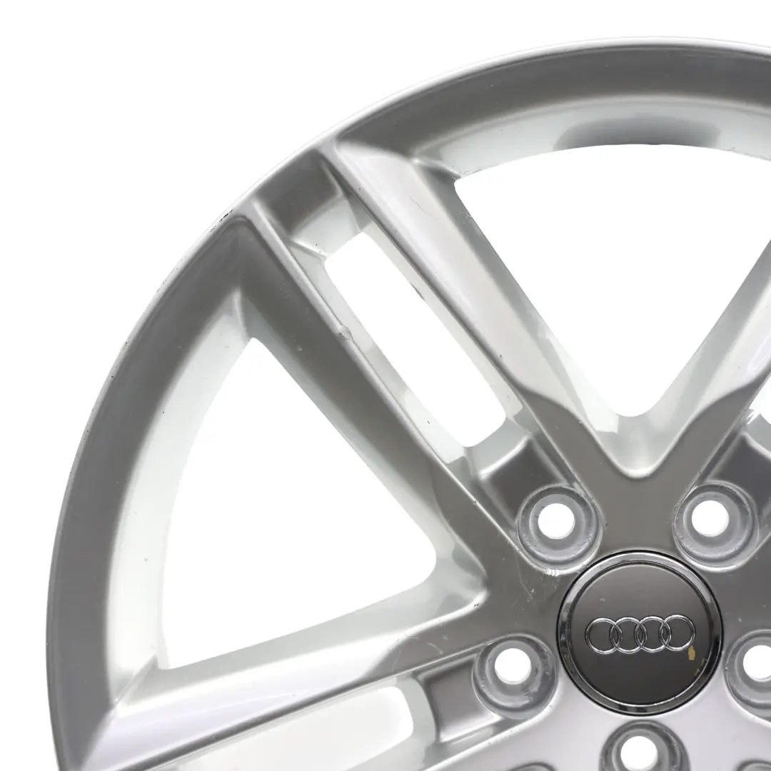 Audi Q3 8U Silver Wheel Alloy Rim 18" 7J ET:43 Double Star Spoke - SKU 8U0601025AA-3 - Part number 8U0601025AA