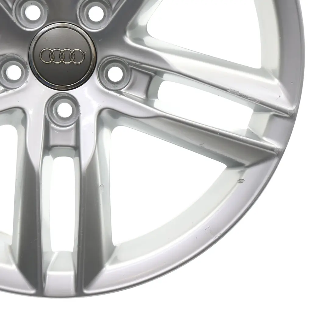 Audi Q3 8U Silver Wheel Alloy Rim 18" 7J ET:43 Double Star Spoke - SKU 8U0601025AA-4 - Part number 8U0601025AA