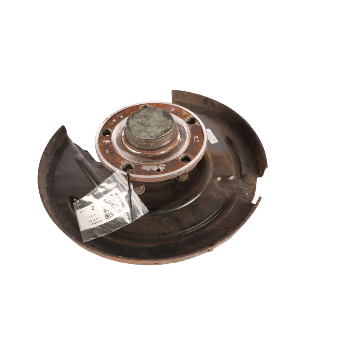 Hub Knuckle Spindle Plate Right O/S to Audi A3 8V Rear Wheel with Part number 8V0598611 Audi A3 8V Rear Wheel Hub Knuckle Spindle Plate Right O/S - SKU 8V0598611-1 - Part number 8V0598611