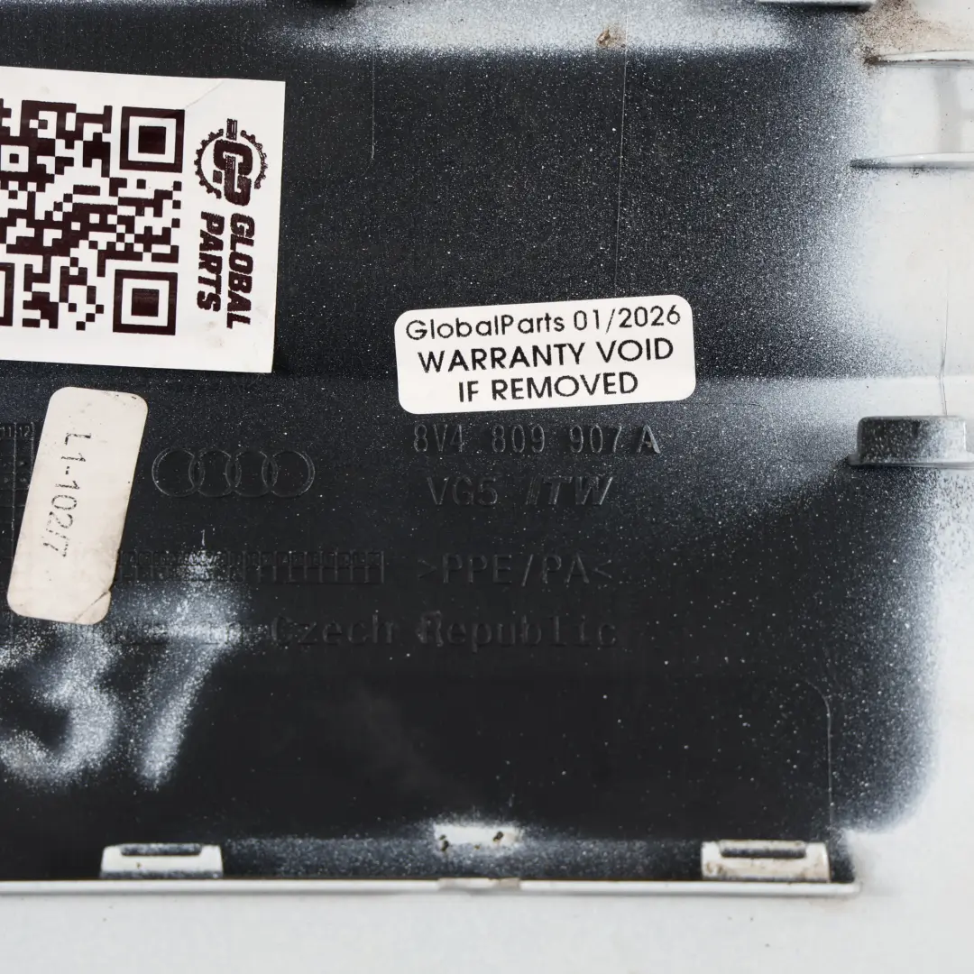 Audi A3 8V Sportback Tankdeckel Gletscherweiß Perleffekt - S9R - SKU 8V4809907A-MGW - Teilenummer 8V4809907A