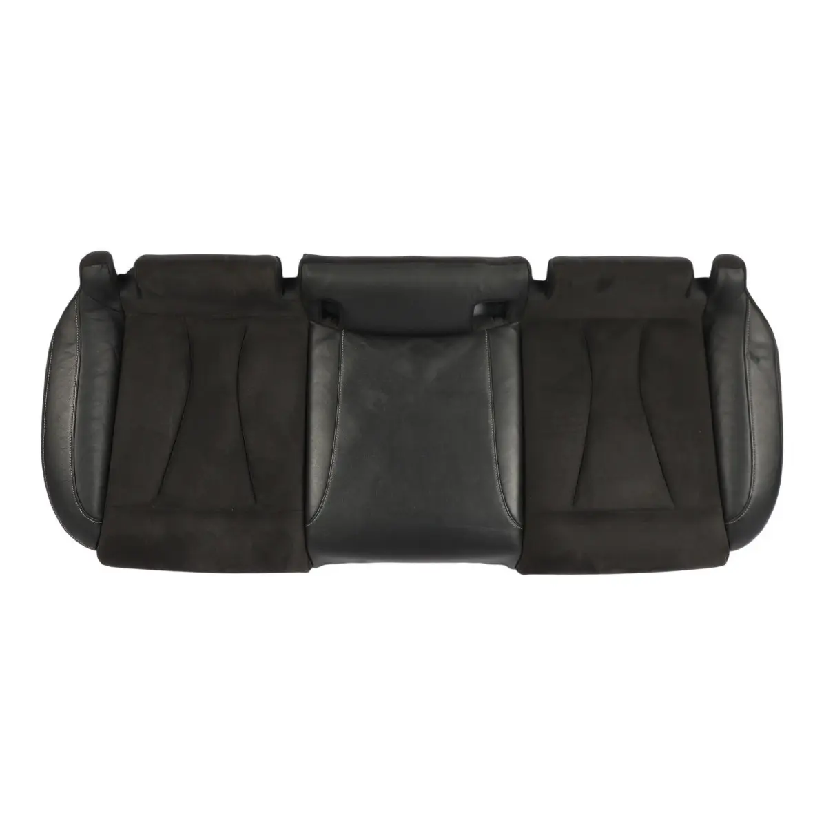 Audi S3 8V Rear Seat Bench Interior Leather Alcantara Black Silver Stitch