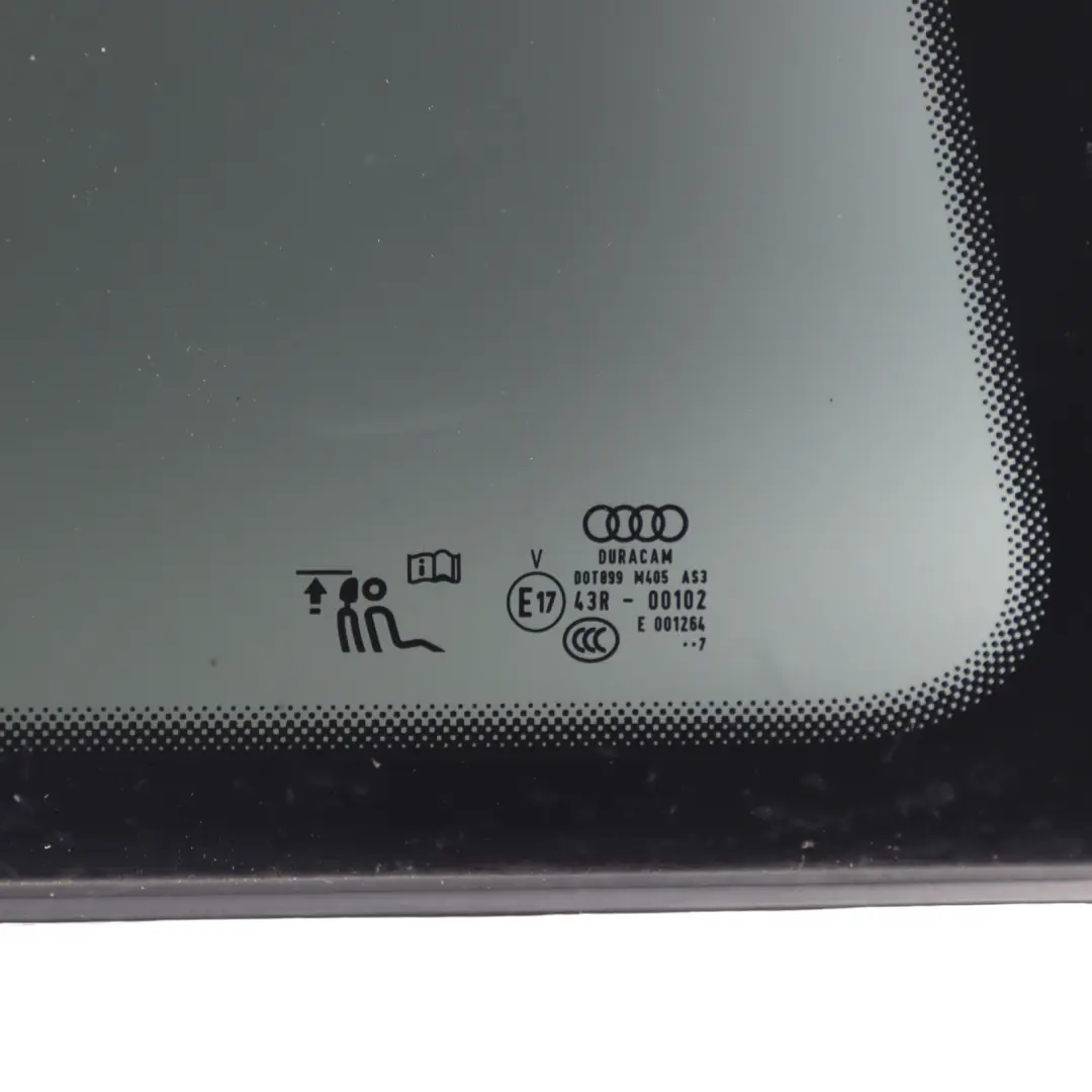Quarter Window Fixed Side Glass Tinted AS3 Rear Right O/S to Audi A5 F5 with Part number 8W6845298M Audi A5 F5 Quarter Window Fixed Side Glass Tinted AS3 Rear Right O/S - SKU 8W6845298M-1 - Part number 8W6845298M