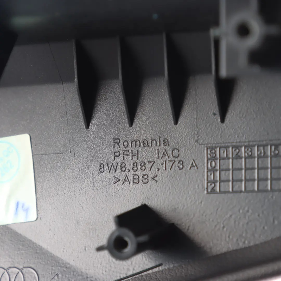 Audi A5 S5 F5 Door Card Armrest Trim Front Left N/S Black Red Stitch - SKU 8W6867173A-1 - Part number 8W6867173A