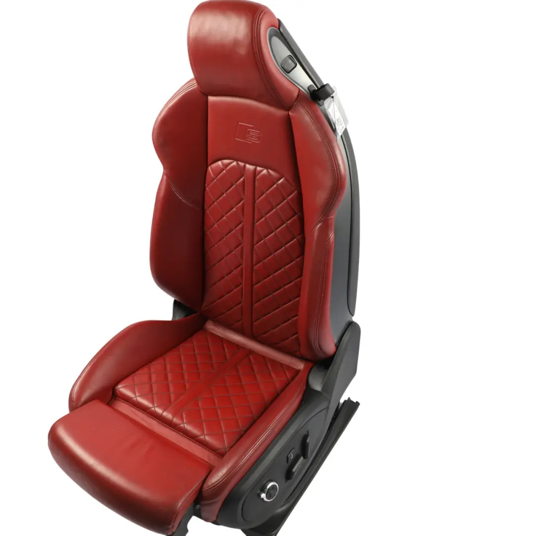 Audi A5 F5 Front Seat Sport Heated Electric Massage Leather Left N/S Magma Red - SKU 8W6881805BJ-4 - Part number 8W6881805BJ