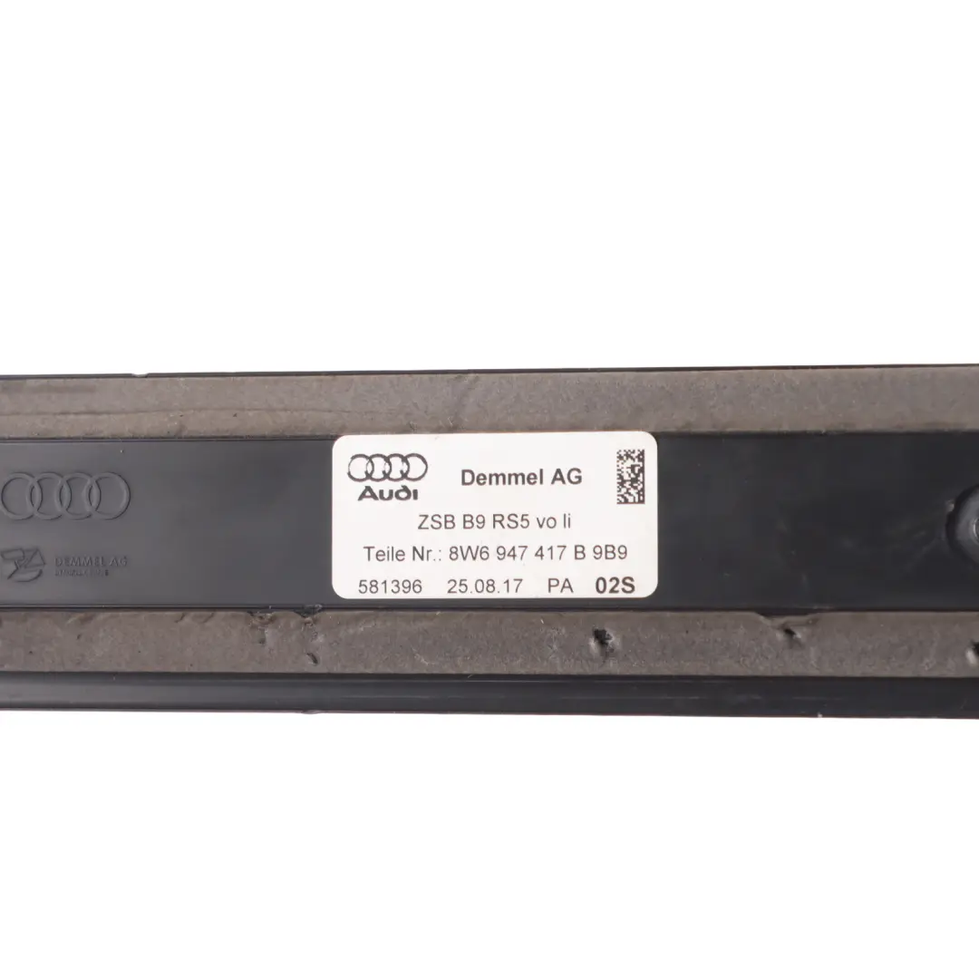 Door Sill Strip Entry Step Cover Front Left N/S to Audi RS5 F5 Coupe with Part number 8W6947417B Audi RS5 F5 Coupe Door Sill Strip Entry Step Cover Front Left N/S - SKU 8W6947417B - Part number 8W6947417B