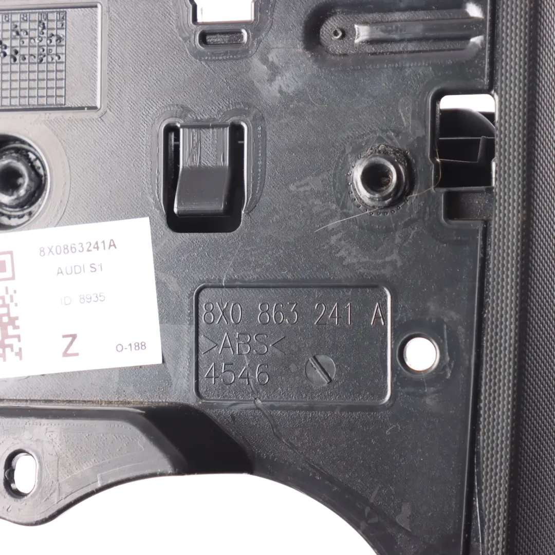 Audi A1 8X Centre Console Gear Selector Lever Trim Cover Panel - SKU 8X0863241A - Part number 8X0863241A