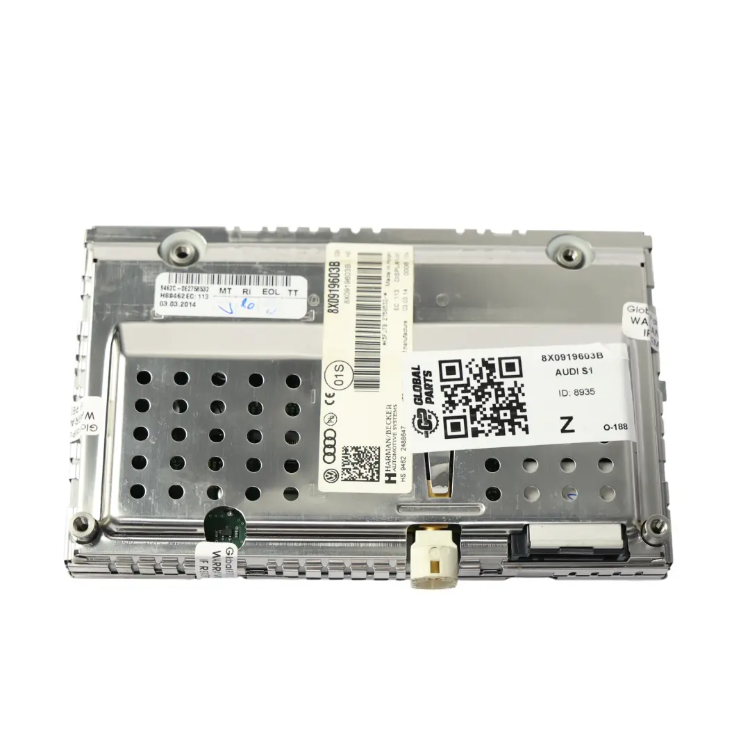 Stereo Display Media SAT NAV Pantalla MMI Multifunción para Audi S1 8X con número de pieza 8X0919603B Audi S1 8X Stereo Display Media SAT NAV Pantalla MMI Multifunción - SKU 8X0919603B - Número de pieza 8X0919603B