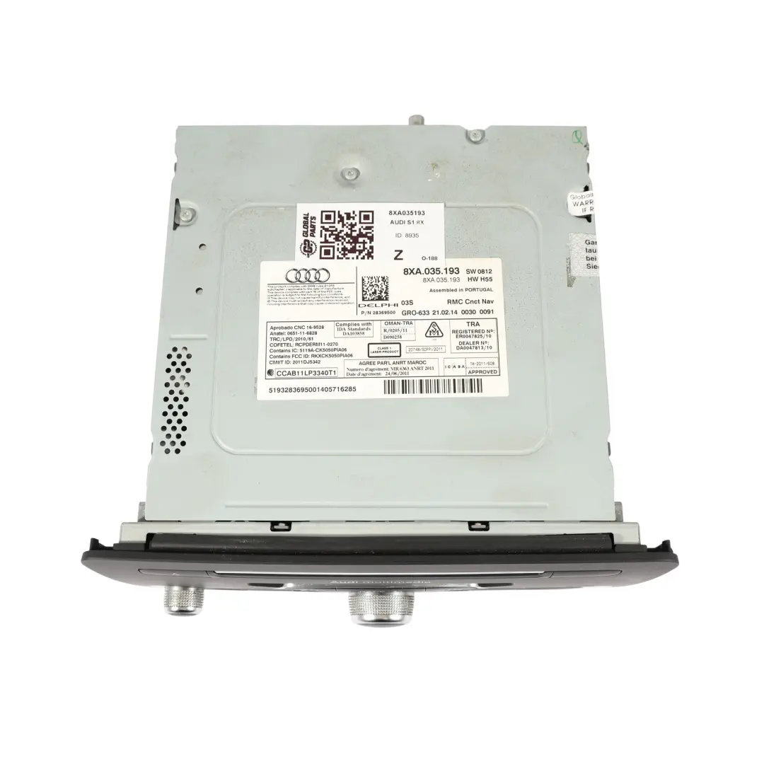 Audi A1 8X Nawigacja Radio MMI Multimedia Odtwarzacz CD - SKU 8XA035193 - Numer Części 8XA035193